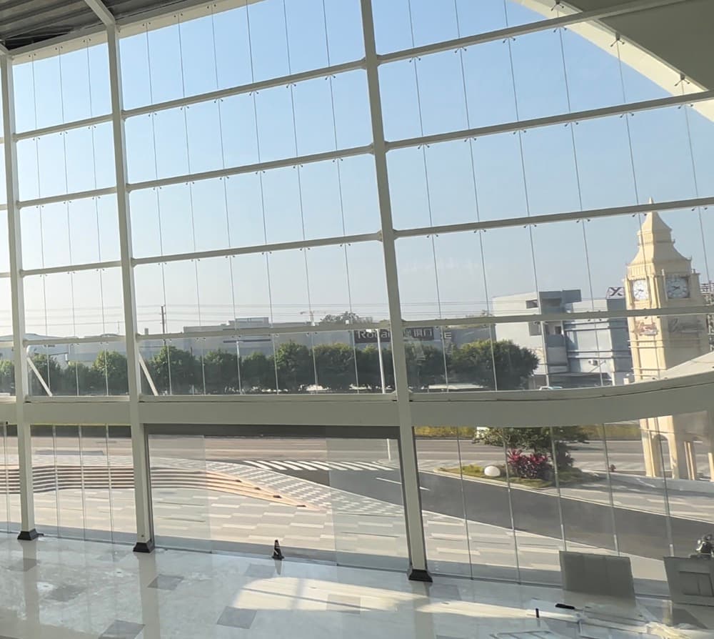 full glass curtain wall